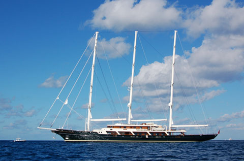 At 305 feet long, it is one of the largest private sailing yacht in the ... At 305 feet long, it is one of the largest private sailing yacht in the ...